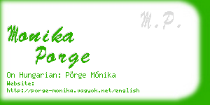 monika porge business card